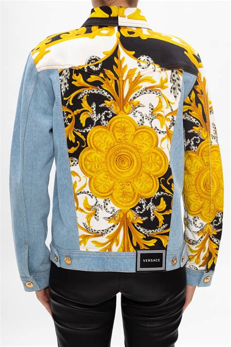 versace color jacket|versace denim jacket women's.